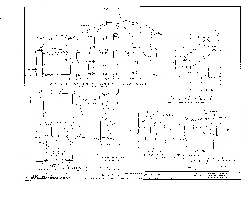 HABS No. NM-30 Sheet 5 Section 1 Doorways