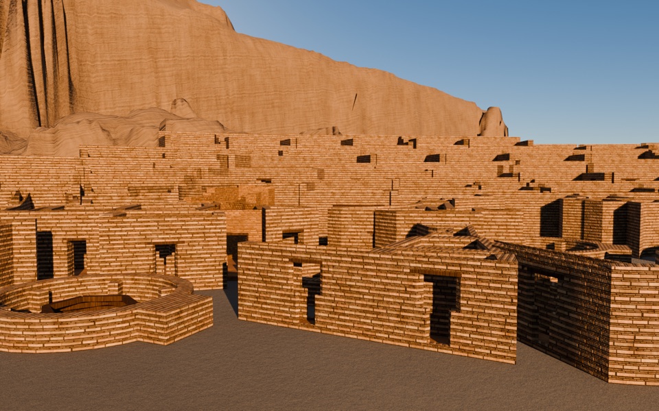 Blender T-Shaped Doorways Render